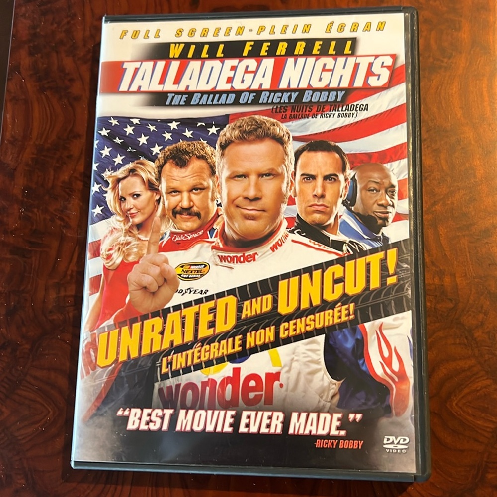 Assorted movies 3/$10 “Talladega Nights” starring Will Ferrell